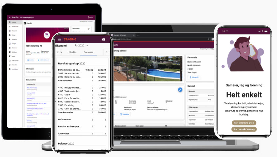 Smartorg på mobil - pc -nettbrett - 100% responsiv - skubaskert web applikasjon Smartorg på mobil - pc -nettbrett - 100% responsiv - skubaskert web applikasjo